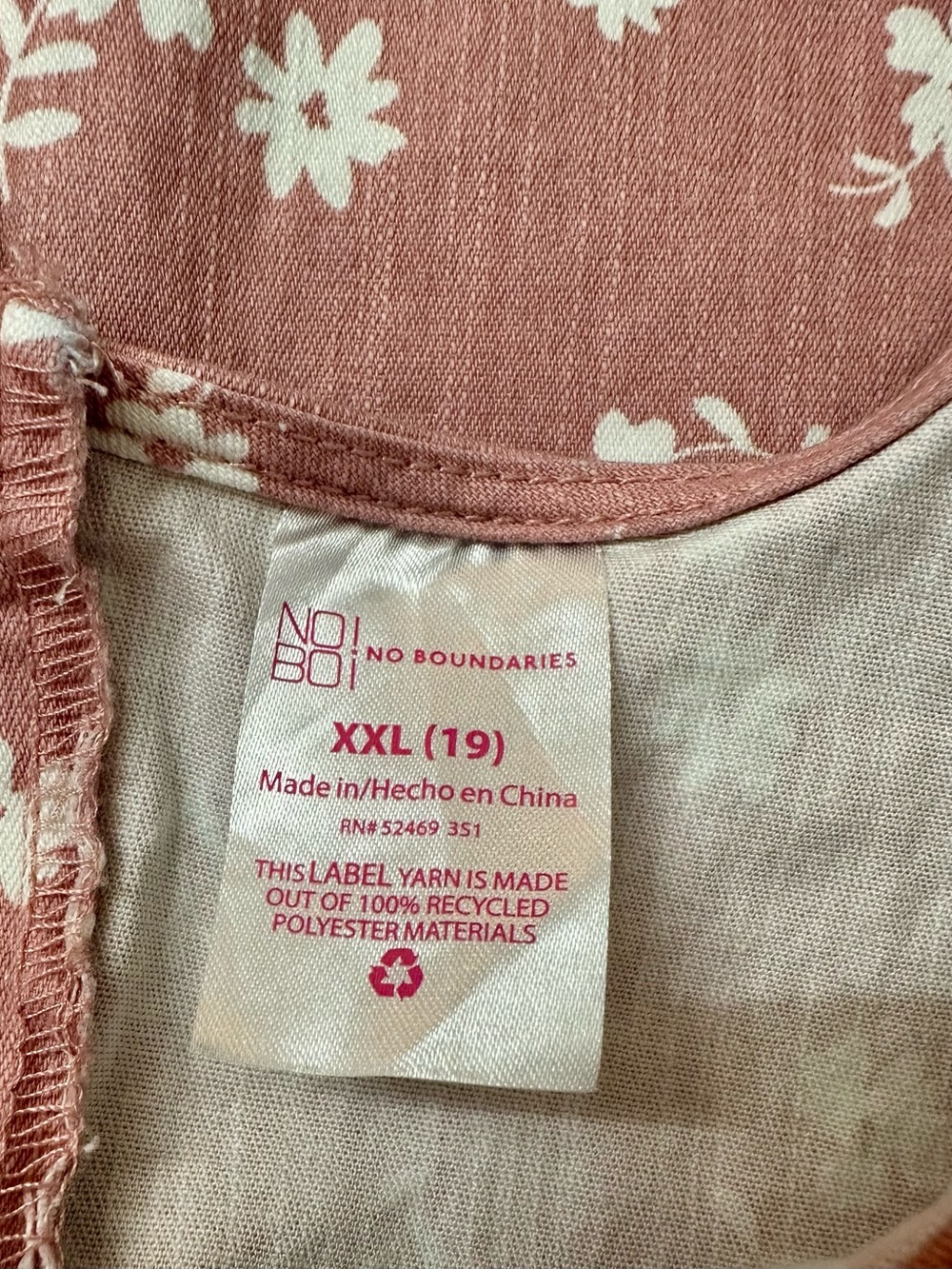 No Boundaries Dusty Rose Floral Denim Dress - Picture 4 of 5